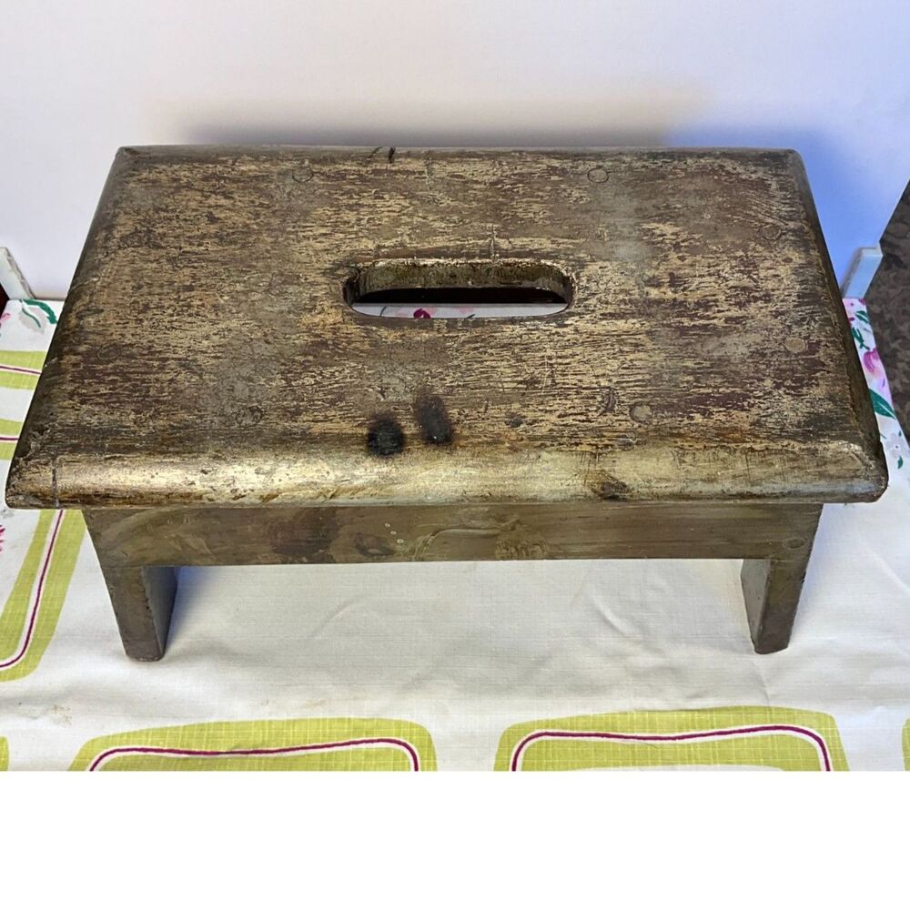 Center hole stool primitive wooden stool hand made antique - Picture 7 of 10